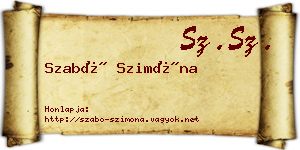 Szabó Szimóna névjegykártya